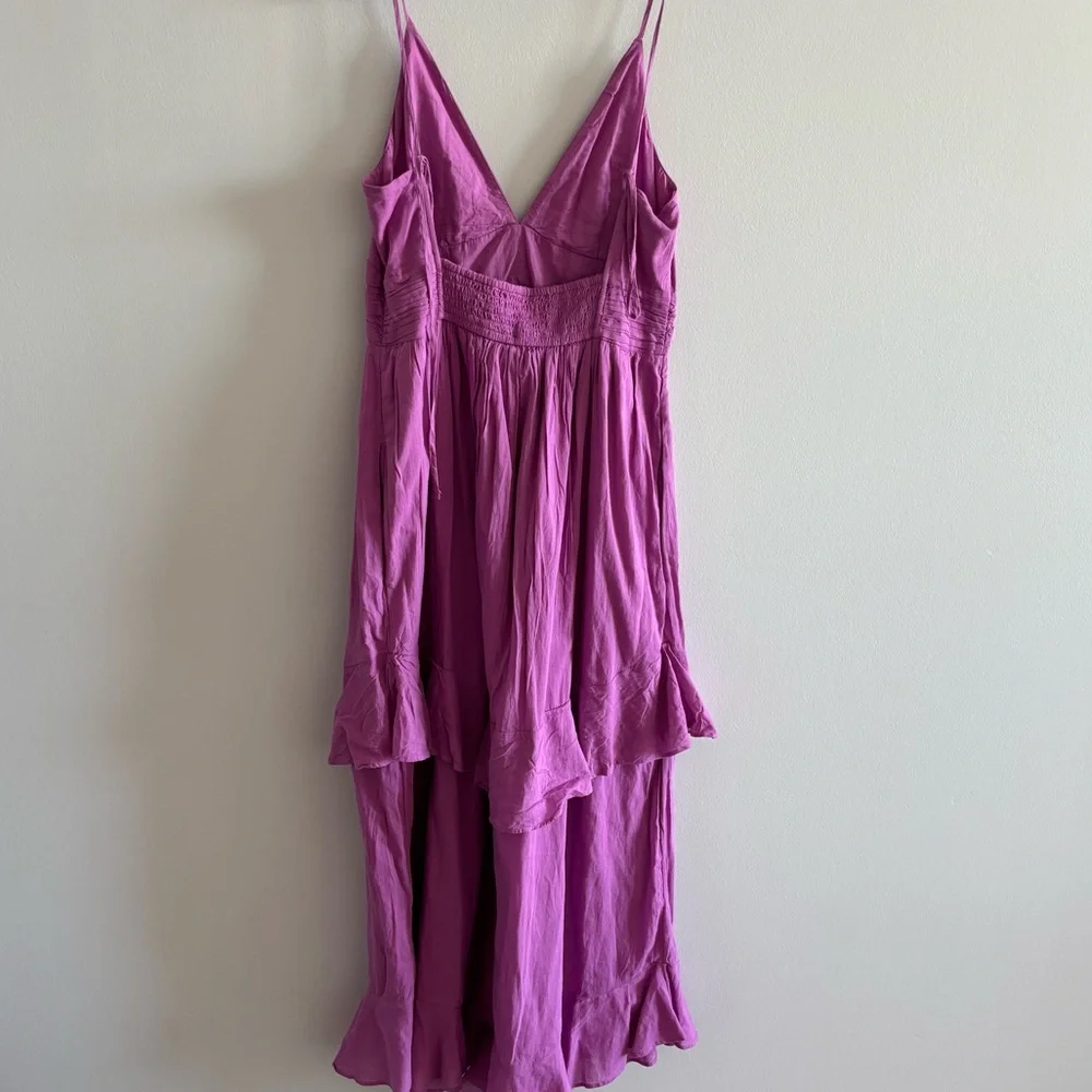 Abercrombie & Fitch Tiered Maxi Dress with Spaghetti Straps - Purple - Picture 5 of 5